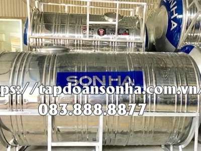 Đại lý bồn nước inox Sơn Hà 1500l ngang