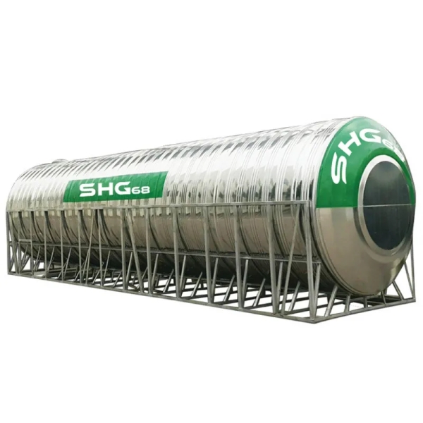 Bồn inox Công nghiệp SHG68 - 30000l ngang (Ø2200)