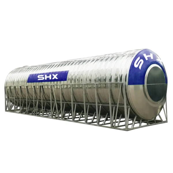 Bồn inox công nghiệp SHX - 8000l ngang (Ø1420)
