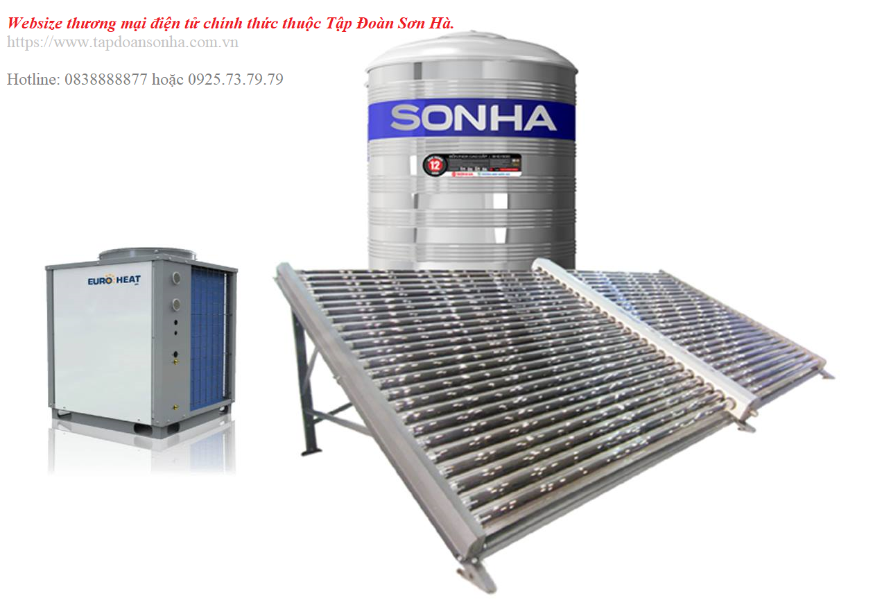 Hình ảnh máy nước nóng năng lượng mặt trời Thái Dương Năng công nghiệp Sơn Hà