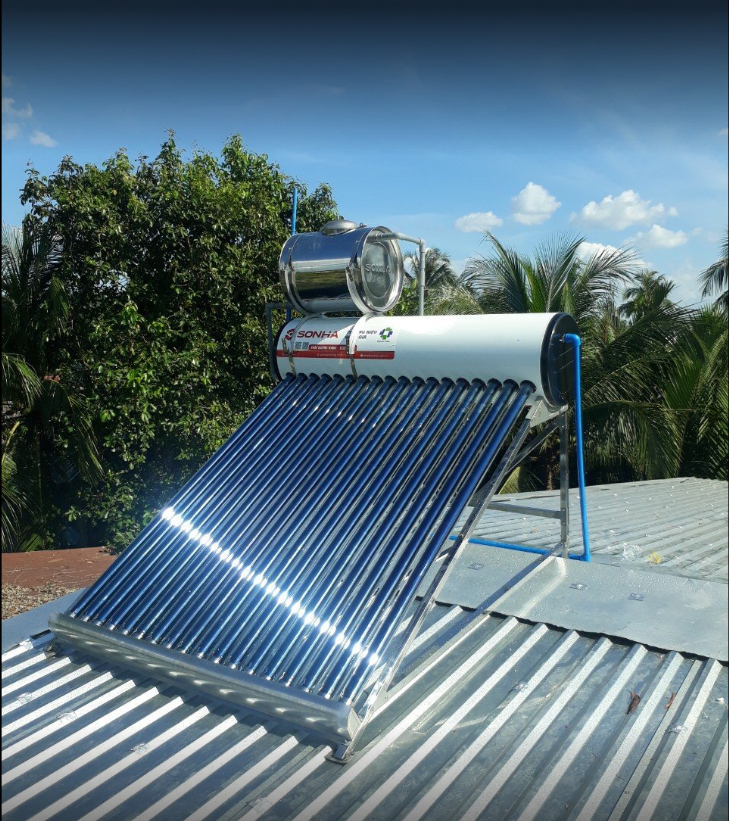 Hình Sản phẩm máy nước nóng năng lượng mặt trời Thái Dương Năng Tiền Giang