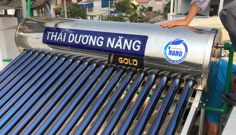 Hình ảnh thực tế máy năng lượng mặt trời Thái Dương Năng Sơn Hà Gold NaNo